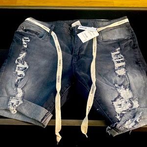 Brand new Young LA ripped bandana shorts